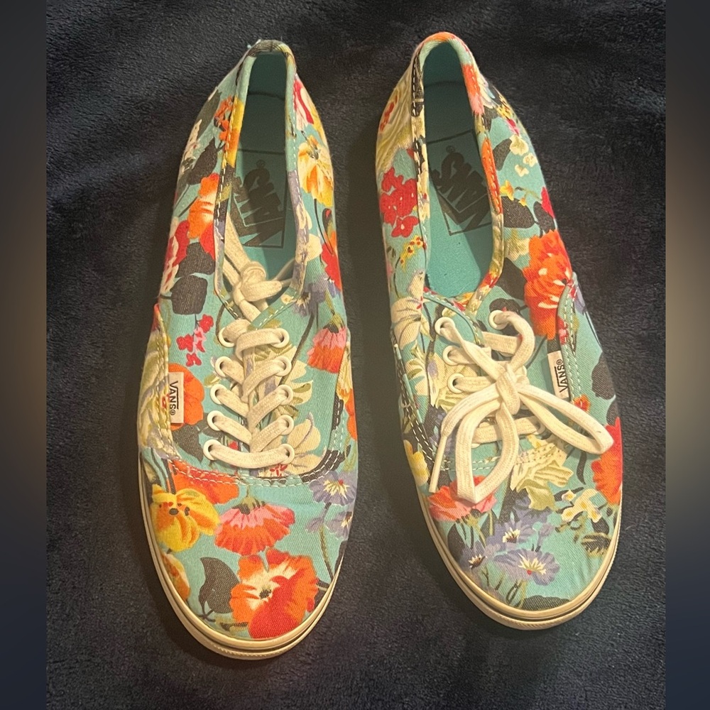 Vans Classic Vtg  Floral Boho Slip On Womens Sz 8 Mens Sz 6.5  Shoe Low Top